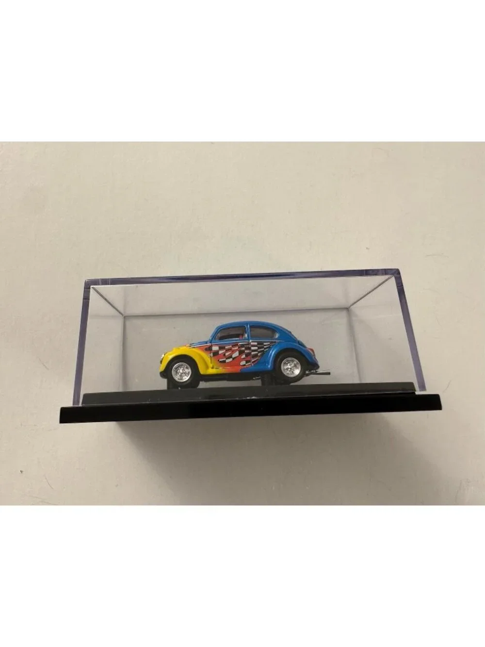 Vintage 1998 Hot Wheels VW Beetle Bug Volkswagen Blue W Flames EB2